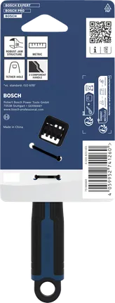 Bosch justerbar skiftnyckel 150 mm med robust käftkonstruktion.