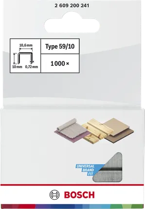 Bosch fintrådsklammer typ 59/10 för universell användning.