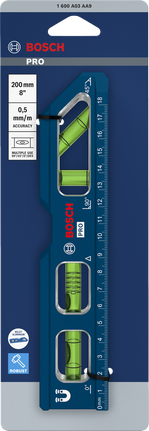 Bosch PRO Billet Torpedo-vattenpass 200 mm med 0,5 mm/m noggrannhet.