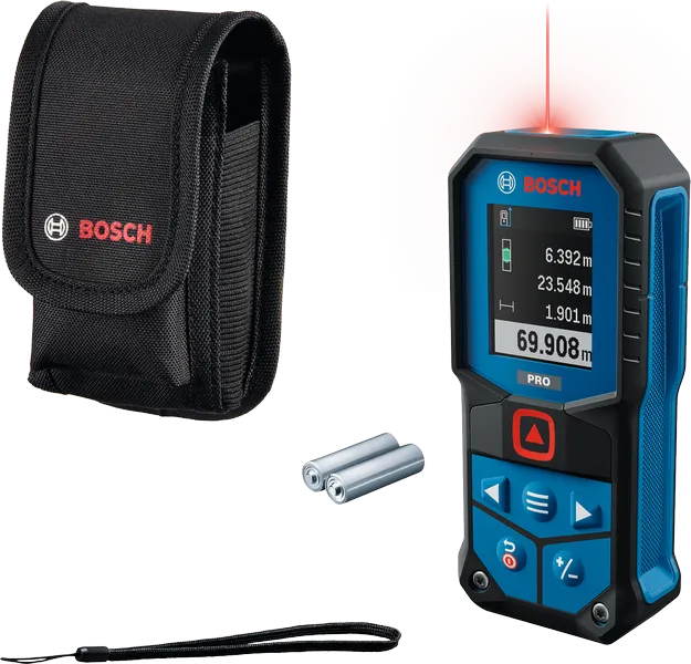 Bosch GLM70-32 lasermätare med bärväska.