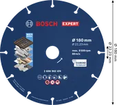Bosch EXPERT diamantkapskiva i metall 180 x 22,23 mm.