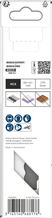 Bosch S713AW HCS-blad för mjuka material, tandad egg.