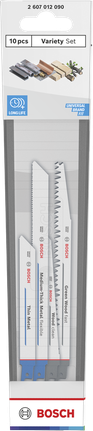 Bosch Variety tigersågbladssats 10-delars S-skaft.