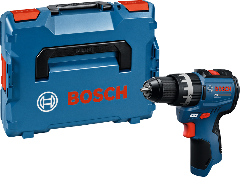 Bosch GSB 12V-31 sladdlös borrmaskin med bärväska.