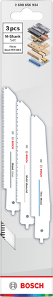 Bosch M-Shank tigersågbladssats, 3 delar.