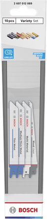 Bosch Variety tigersågbladssats 10 delar för trä och metall.