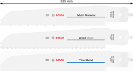 Bosch M-Shank tigersågbladssats, 3 delar.