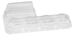 Bosch genomskinlig förvaringsbricka i plast för tillbehör.