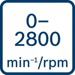 Število vrtljajev v prostem teku 0–2800 min-1 / vrt/min 