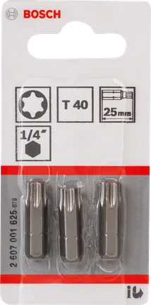 Bosch T40 25 mm izvijačni nastavki.