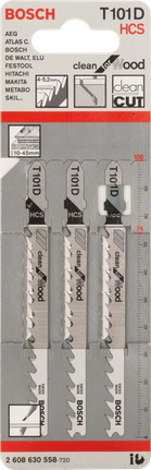 Bosch list vbodne žage T 101 D 4–50 mm les.
