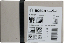 Bosch S 922 EF BiMetal fleksibilni žagini listi za kovino, 100 kosov.