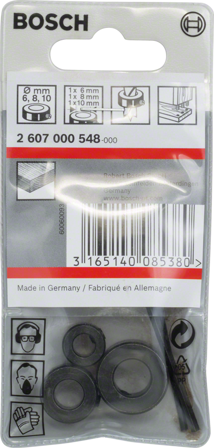 Bosch komplet globinskih omejevalnikov za vrtanje v les 6/8/10 mm.