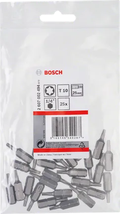 Bosch T10 25 mm 1/4″ izvijačni nastavki, 25 kosov.