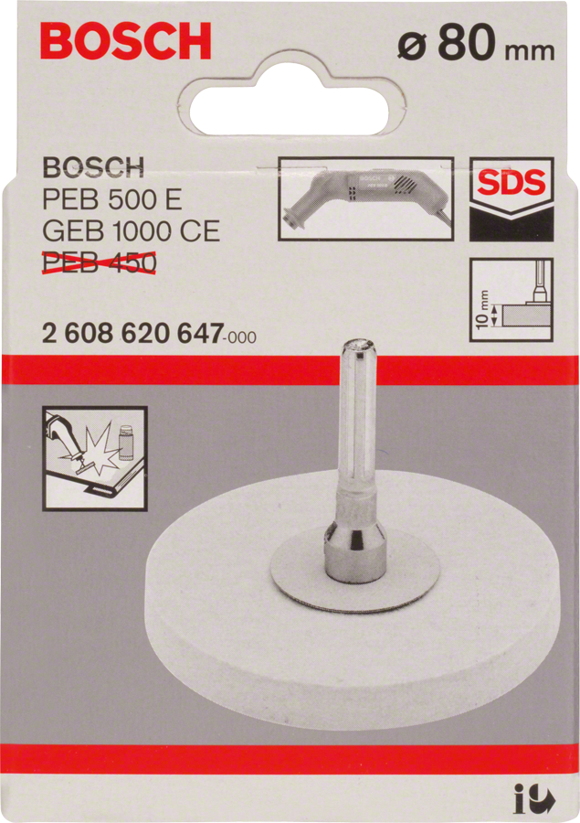 Bosch polirni filc 80 mm za rotacijska orodja.