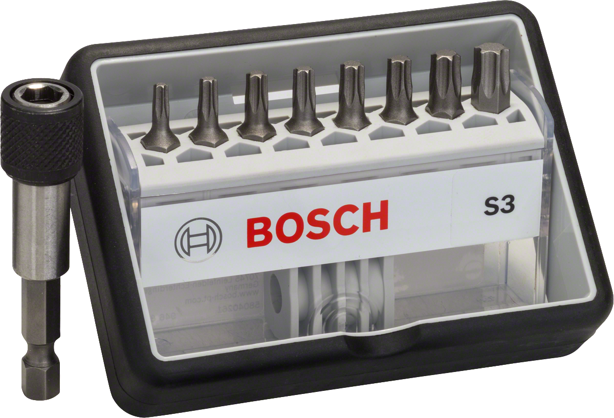 Bosch 8+1-delni komplet Robust Line Extra Hard izvijačnih nastavkov.