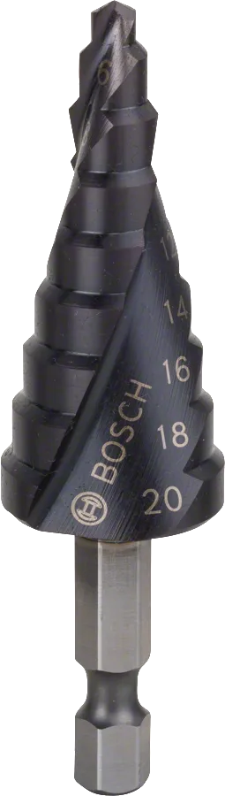 Stopničasti sveder Bosch HSS-AlTiN 4–20 mm.