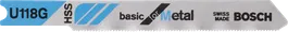 Bosch list za vbodno žago U 118 G za zelo tanko kovino.