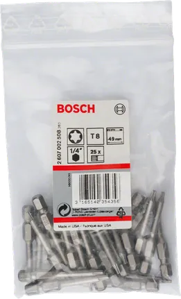 Komplet izvijačnih nastavkov Bosch T8 1/4″.