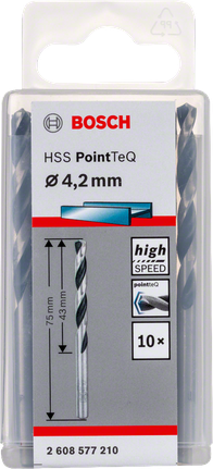 Komplet svedrov Bosch HSS PointTeQ 4,2 mm.
