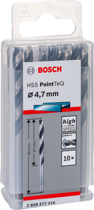 Svedri Bosch HSS PointTeQ 4,7 mm.