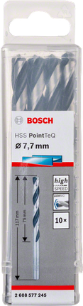 Komplet svedrov Bosch HSS PointTeQ 7,7 mm.