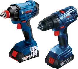 Bosch kombinirani komplet akumulatorskih vrtalnikov GDX 180-LI in GSR 180-LI.