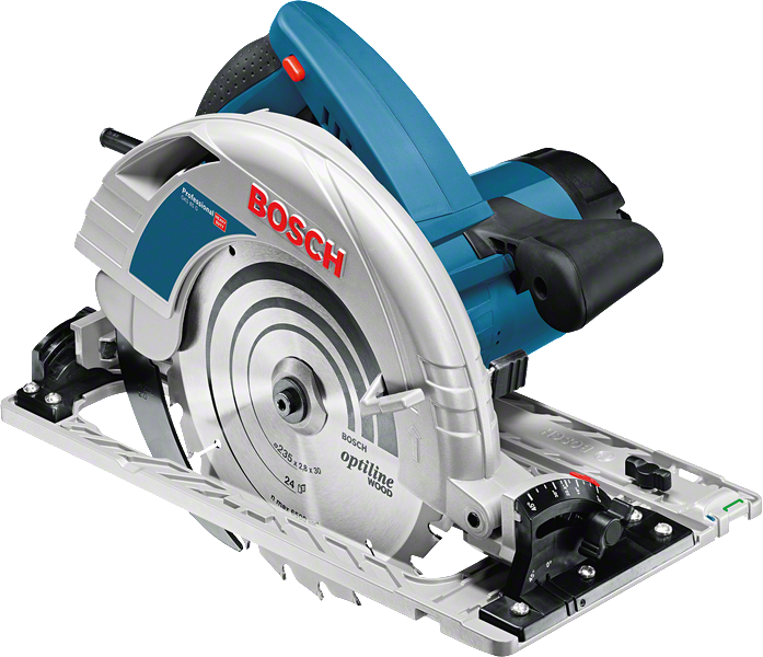 Krožna žaga Bosch GKS 85 G za rezanje lesa.