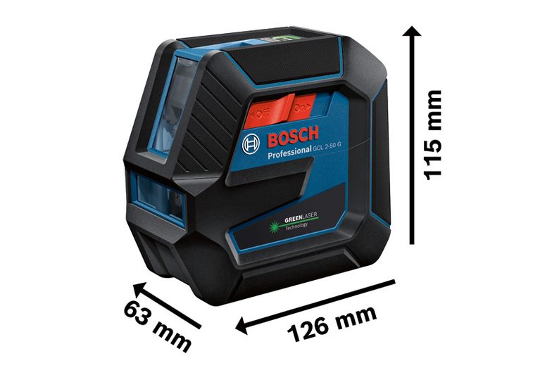 Bosch GCL 2-50 G laserski nivelir z zelenim laserjem.