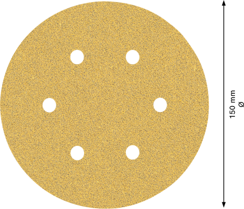 Brusni papir Bosch EXPERT C470, 150 mm, 6 lukenj, G 60.