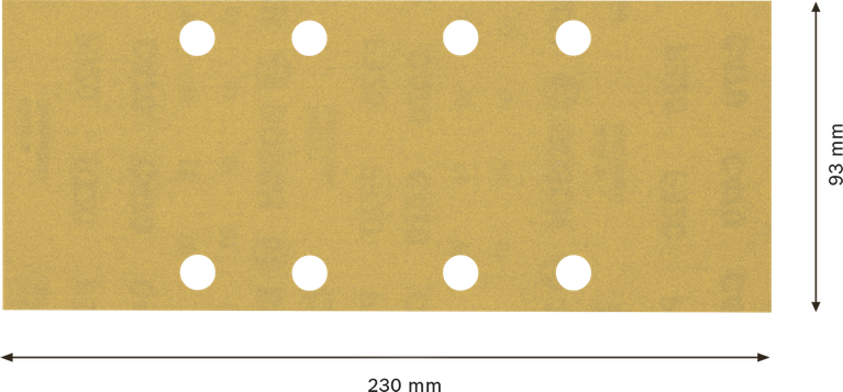 Brusni papir Bosch EXPERT C470, 8 lukenj, 93 x 230 mm, granulacija 320.