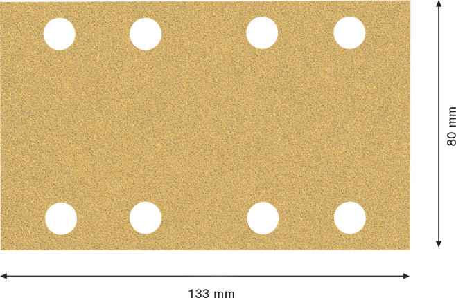 Brusni papir Bosch EXPERT C470 z 8 luknjami, 80 x 133 mm, granulacija 60.
