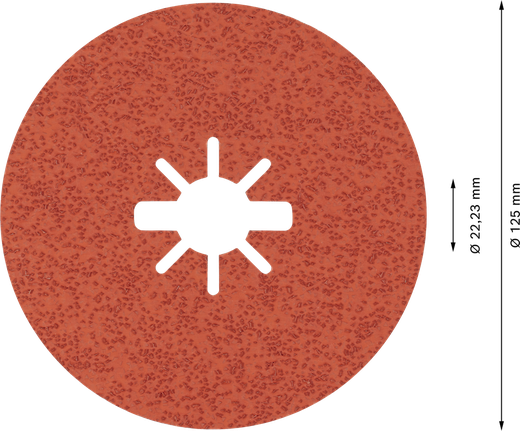 Bosch EXPERT R782 X-LOCK vlakneni disk 125 mm, granulacija 36.