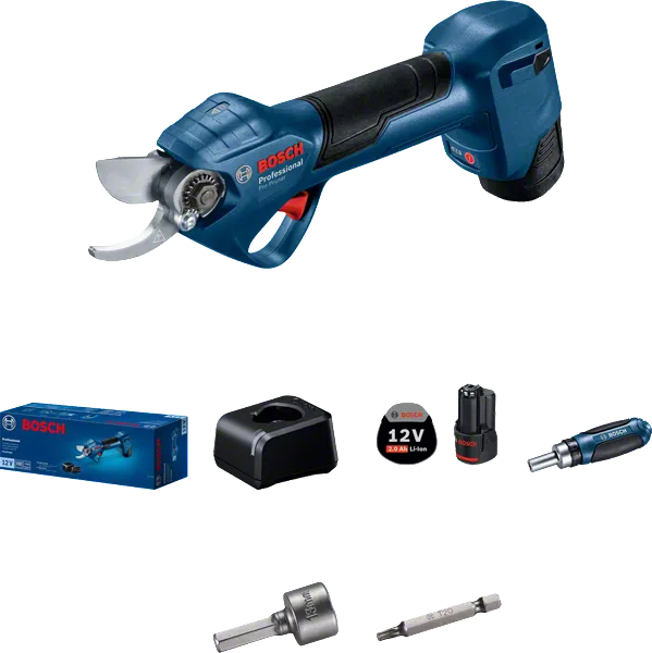 Komplet akumulatorskih električnih škarij Bosch Pro Pruner.