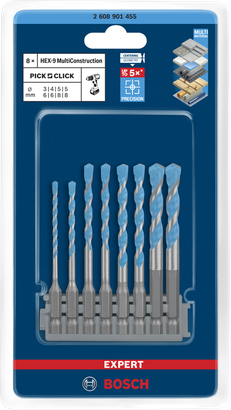 Komplet EXPERT HEX-9 Multi Construction Pick and Click