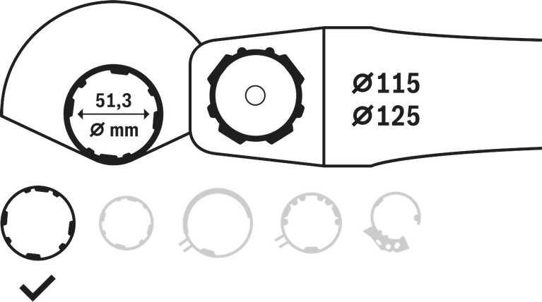 Kombinirani ščitnik Bosch za kotni brusilnik, enostavna nastavitev.