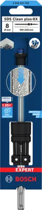 Bosch udarni sveder SDS Clean plus-8X 8×100×225 mm.