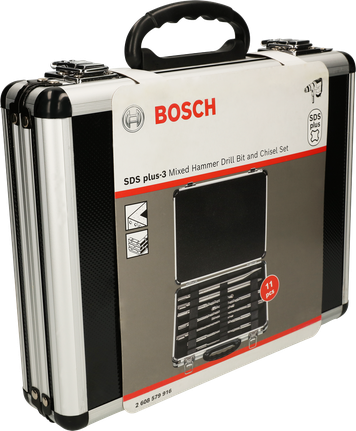 Bosch komplet udarnih svedrov in dleta SDS plus-3 z 11 delnimi nastavki.