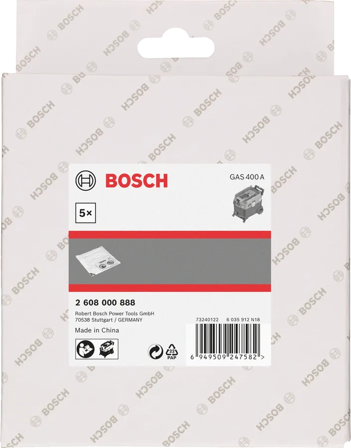 Vrečka za odpadke Bosch GAS 400A 5×.
