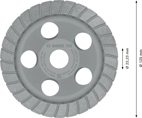 Bosch PRO večnamenska brusilna glava, premer 125 mm.