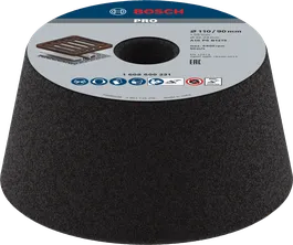 Bosch PRO kovinski stožčasti brusni kolut G16 za brušenje kovin.