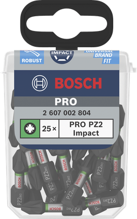Bosch PRO PZ2 Udarni nastavki 25×.