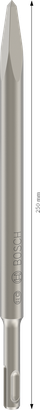 Koničasto dleto Bosch PRO SDS plus-4C 250 mm za udarne vrtalnike.