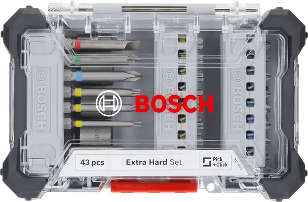 Komplet Bosch ekstra trdih izvijačnih nastavkov, 43-delni.