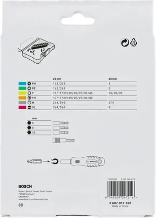 Komplet Bosch ekstra trdih izvijačnih nastavkov 44+1 kosov.
