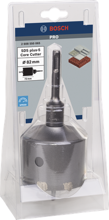 Komplet Bosch SDS plus-5 kronskih rezalnikov 82 × 72 mm.