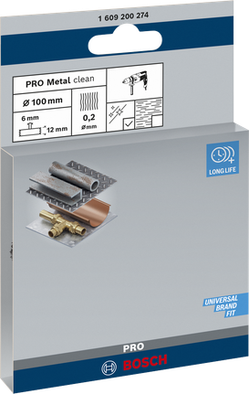 Bosch PRO Metal brusni kolut iz čiste žice 100 × 0,2 mm.