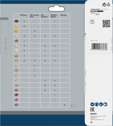 List krožne žage Bosch PRO Construct za les 190 × 2,6 × 20 mm.