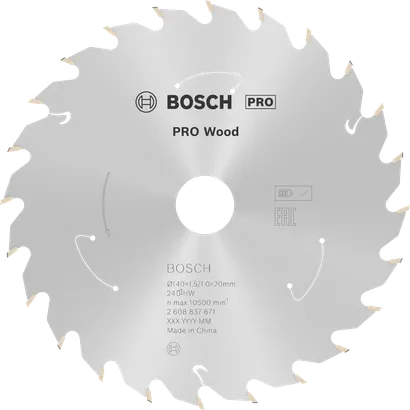 List za akumulatorsko krožno žago Bosch PRO Wood, 140 mm T24.
