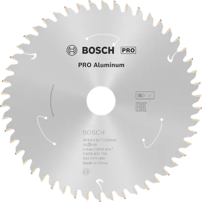 Bosch PRO aluminijasti akumulatorski krožni žagin list 140 mm 50T.